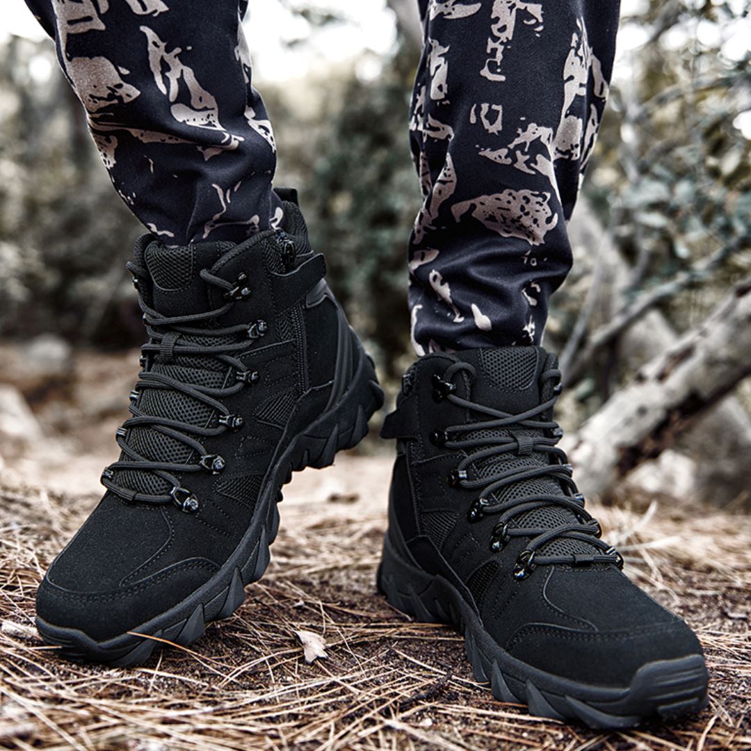 Lorennzi | Men’s Tactical Boots – Durable Lace-Up Outdoor Combat Style Footwear