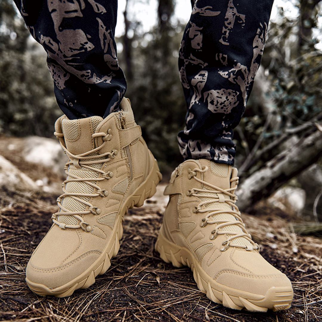 Lorennzi | Men’s Tactical Boots – Durable Lace-Up Outdoor Combat Style Footwear