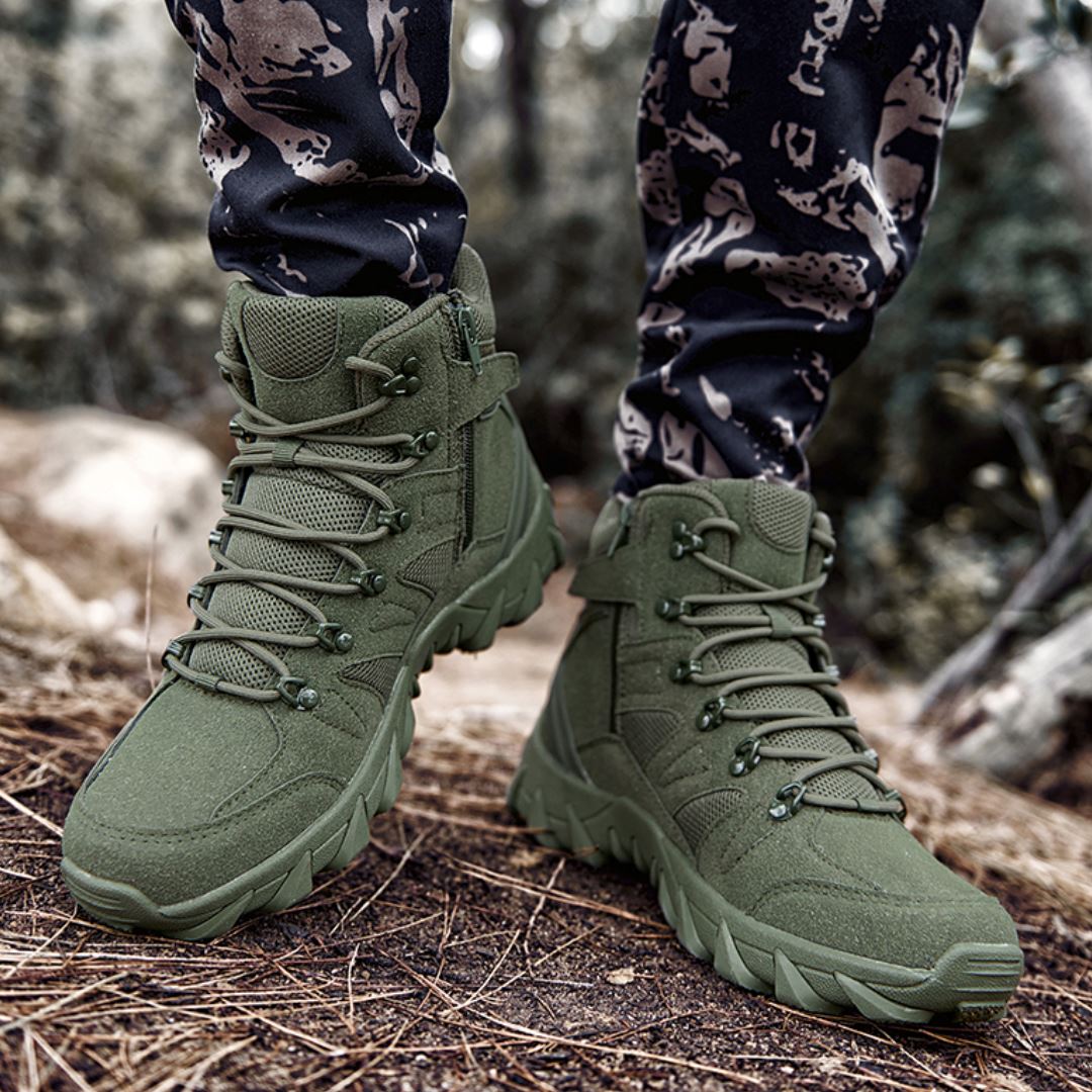 Lorennzi | Men’s Tactical Boots – Durable Lace-Up Outdoor Combat Style Footwear