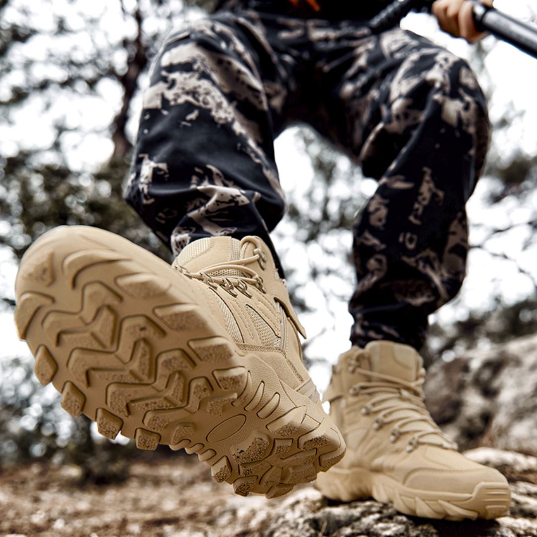Lorennzi | Men’s Tactical Boots – Durable Lace-Up Outdoor Combat Style Footwear