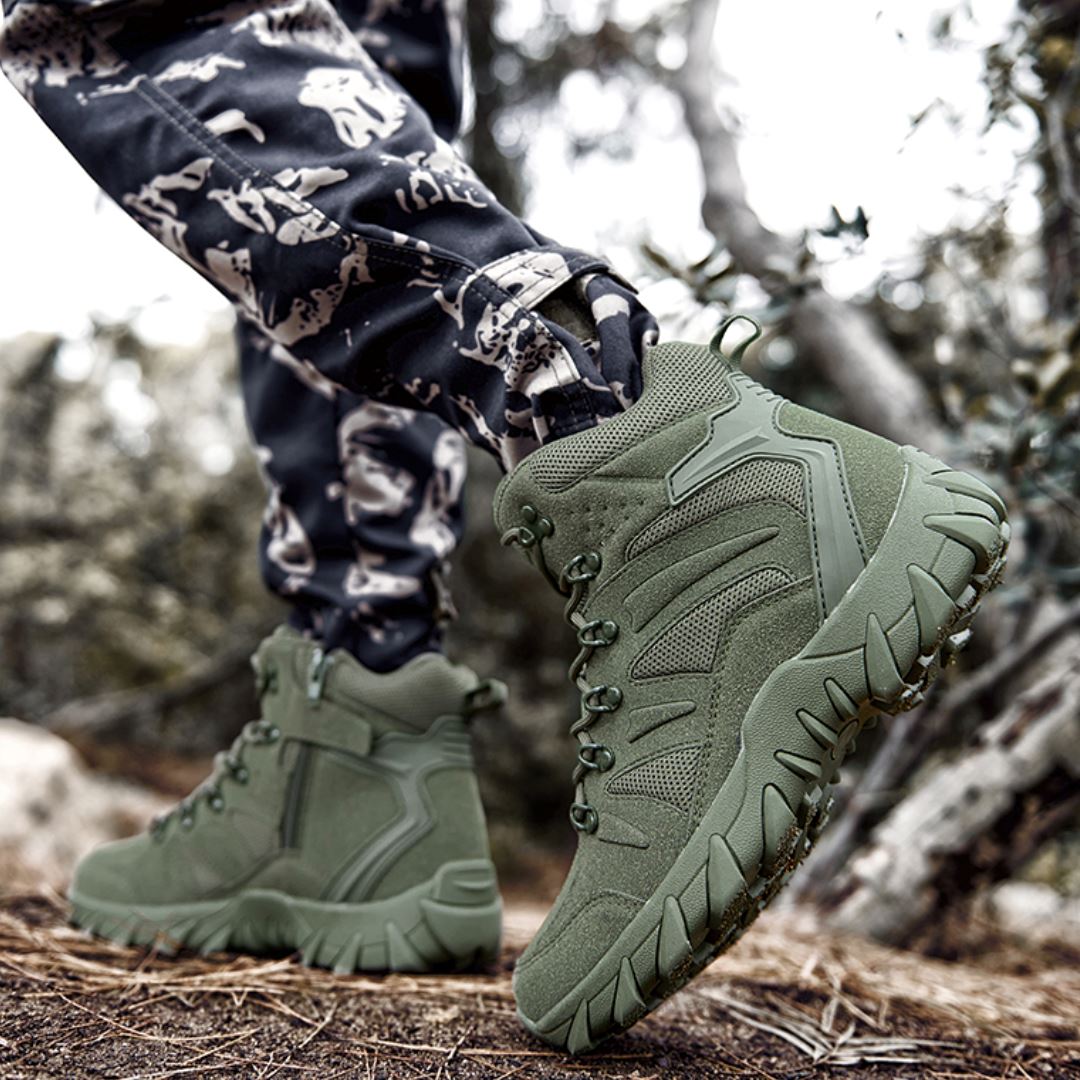 Lorennzi | Men’s Tactical Boots – Durable Lace-Up Outdoor Combat Style Footwear