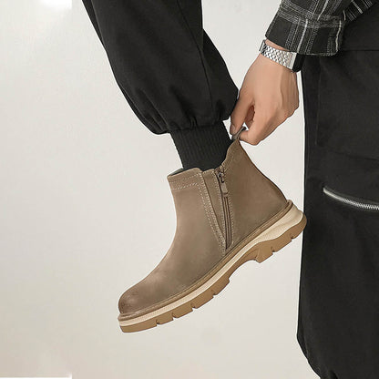 BronzeEdge Leather Chelsea Boots