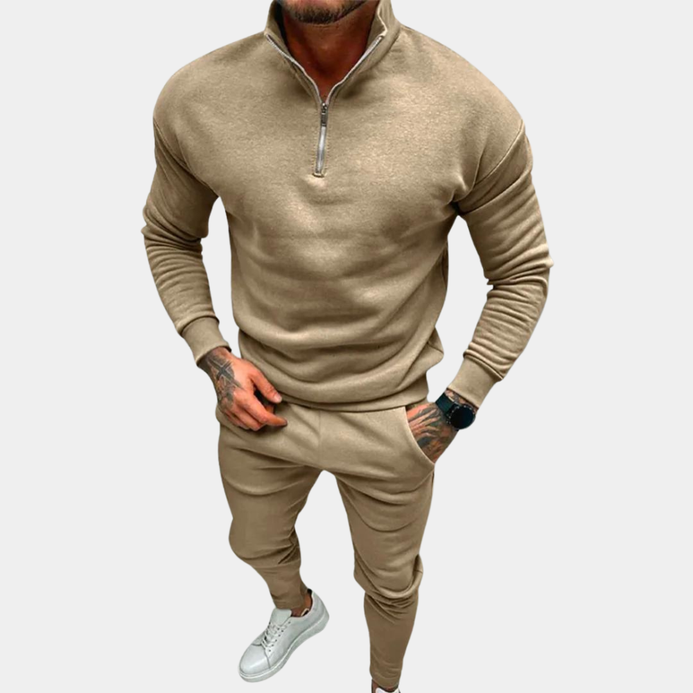 Men's autumn casual zipper sportswear set