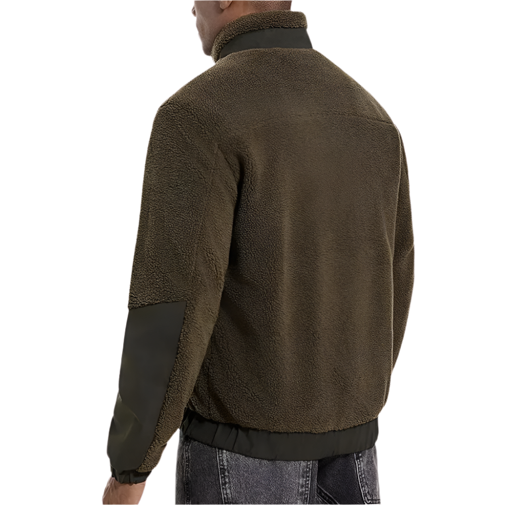 Men’s Outdoor Fleece Jacket – Zip-Up with Reinforced Details