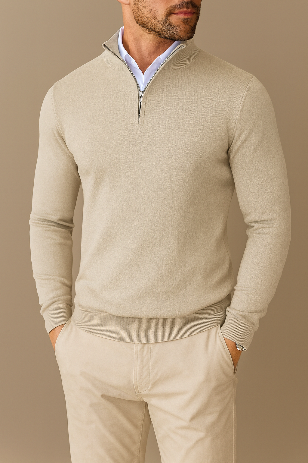 Ewan – Men’s Quarter Zip Up Sweater