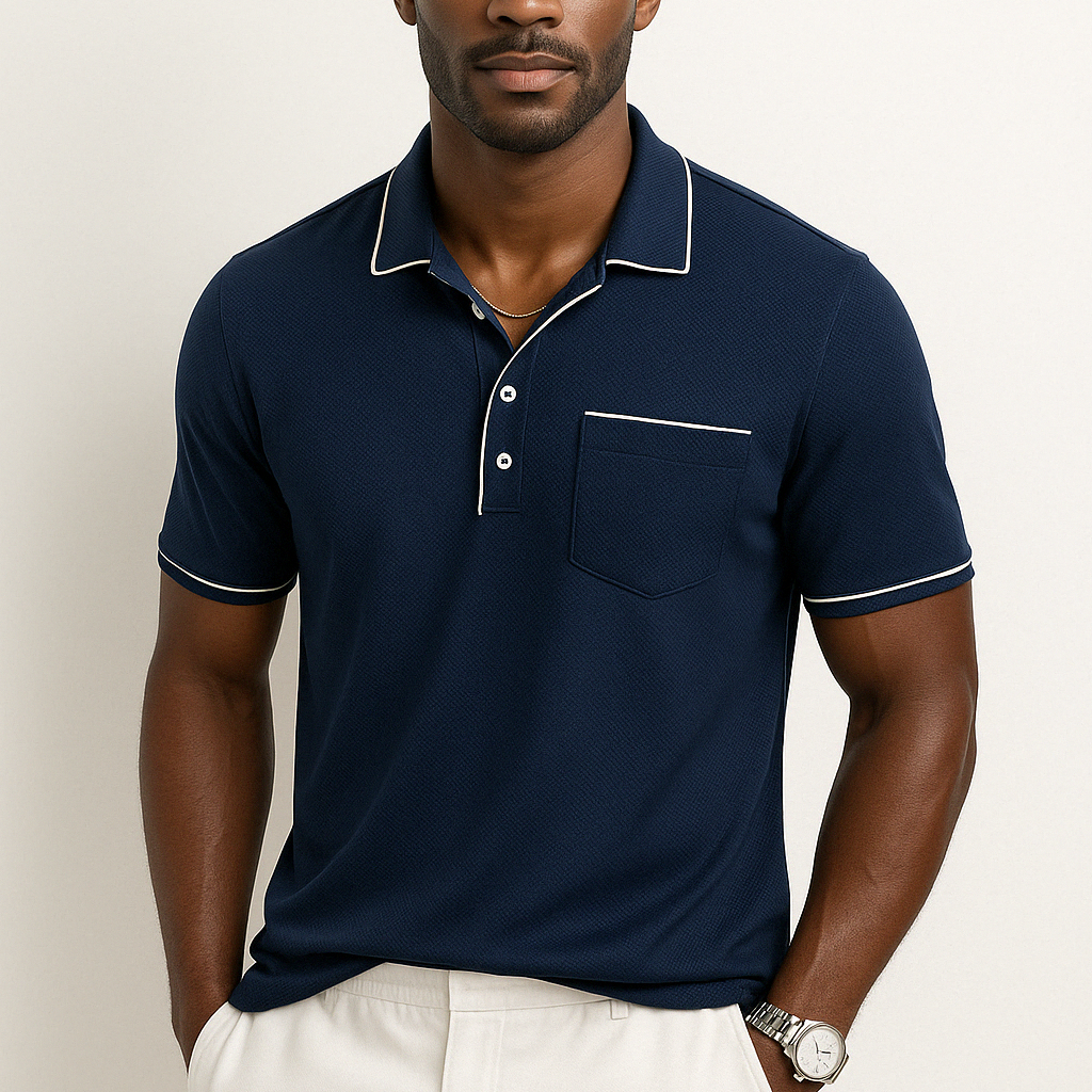 Niels | Men’s Polo with Chest Pocket – Timeless, Comfortable Perfect for Warm Days