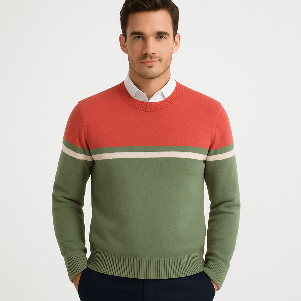 Formal Wool Sweater – Classic Knit Pullover for Business and Casual Wear