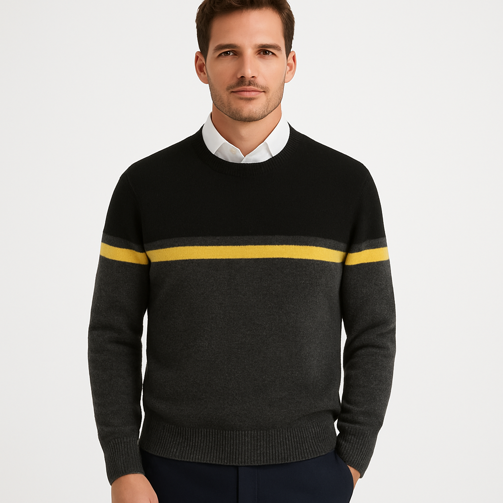 Formal Wool Sweater – Classic Knit Pullover for Business and Casual Wear