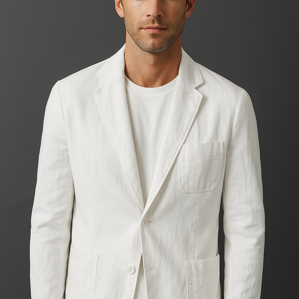 Enzo Conti Luxe Linen Jacket – Men’s Lightweight Tailored Blazer - Solorfit