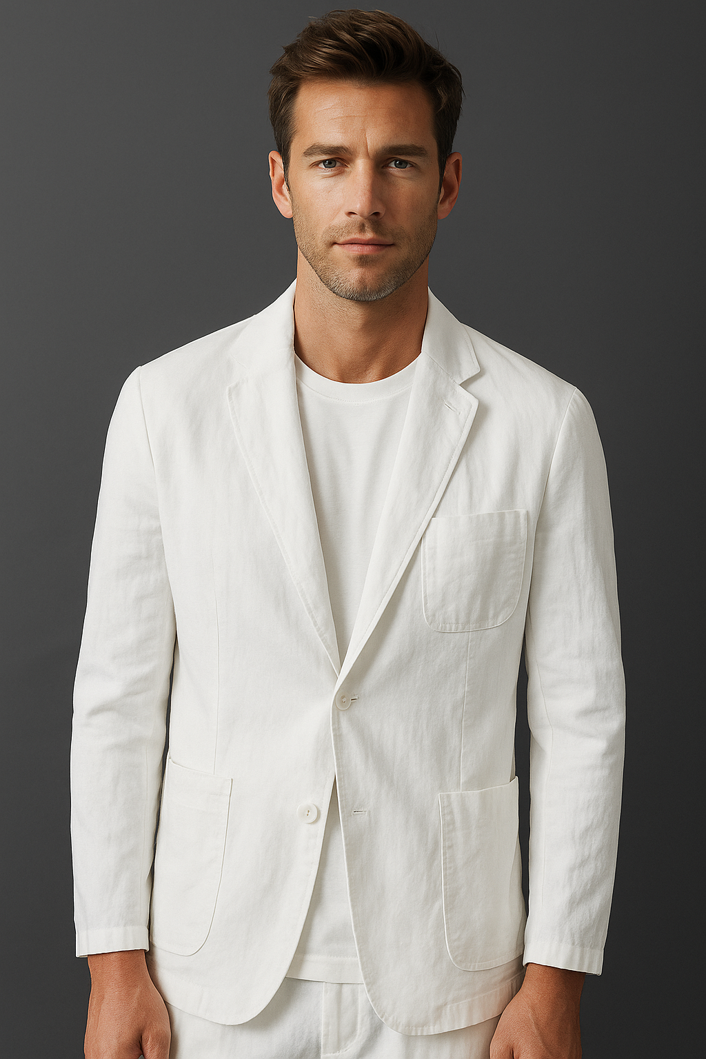 Enzo Conti Luxe Linen Jacket – Men’s Lightweight Tailored Blazer - Solorfit