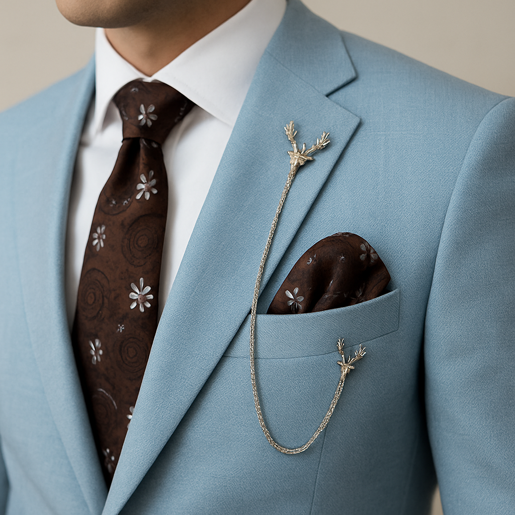 Men’s Suit Accessory Chain – Reindeer Style Formal Pocket