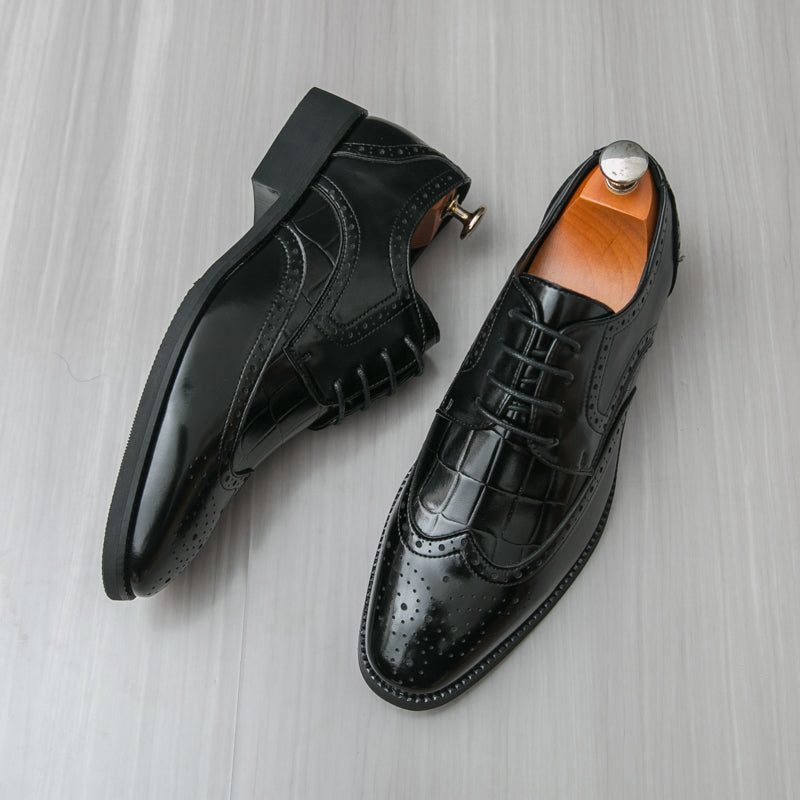 Calvino design Leather Men Dress Shoes Chique