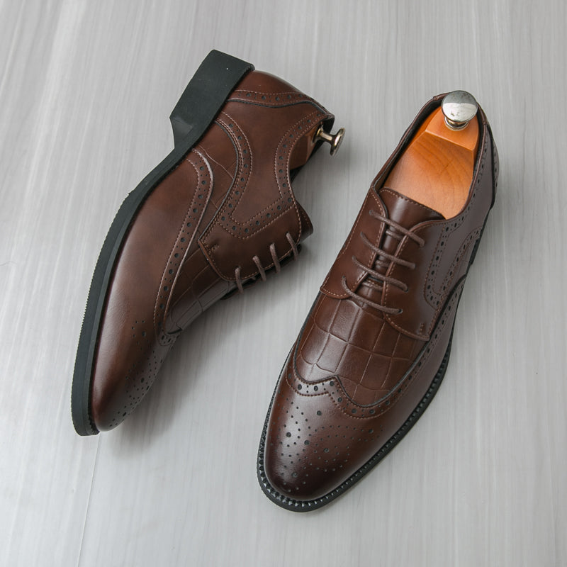 Calvino design Leather Men Dress Shoes Chique