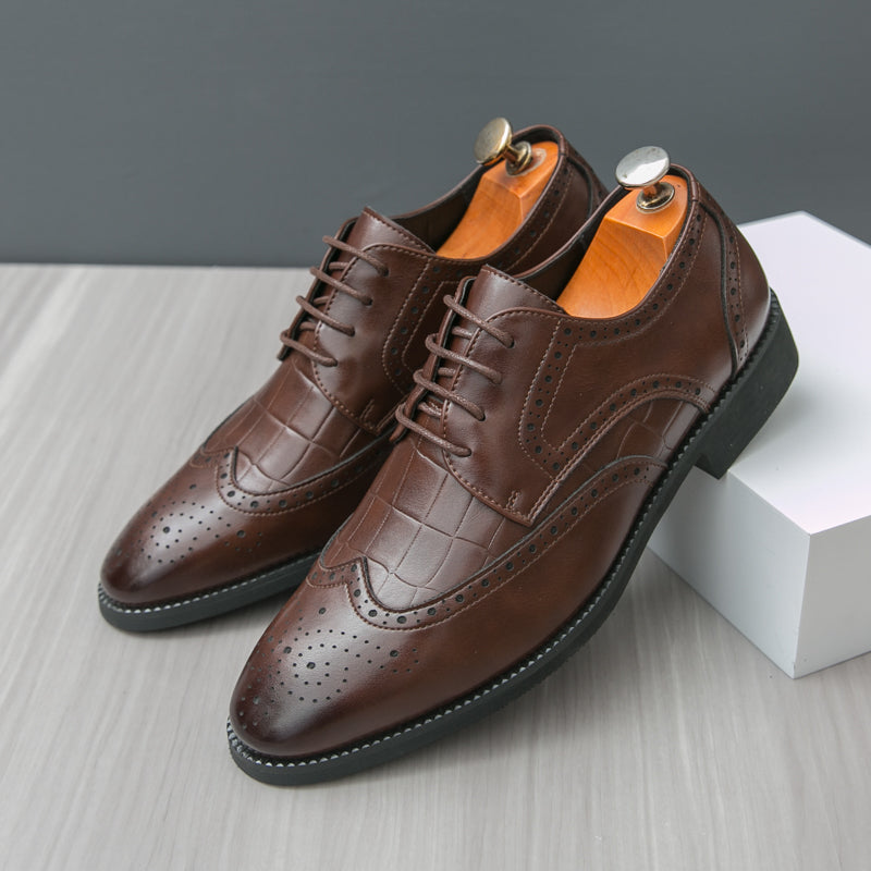 Calvino design Leather Men Dress Shoes Chique