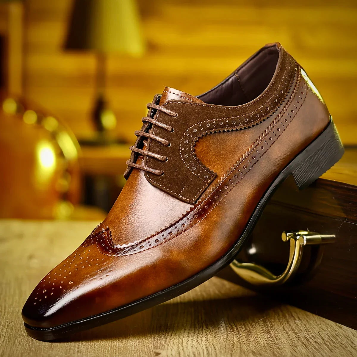 Men’s Leather Dress Shoes – Premium Black Formal Footwear, Elegant Design - Solorfit