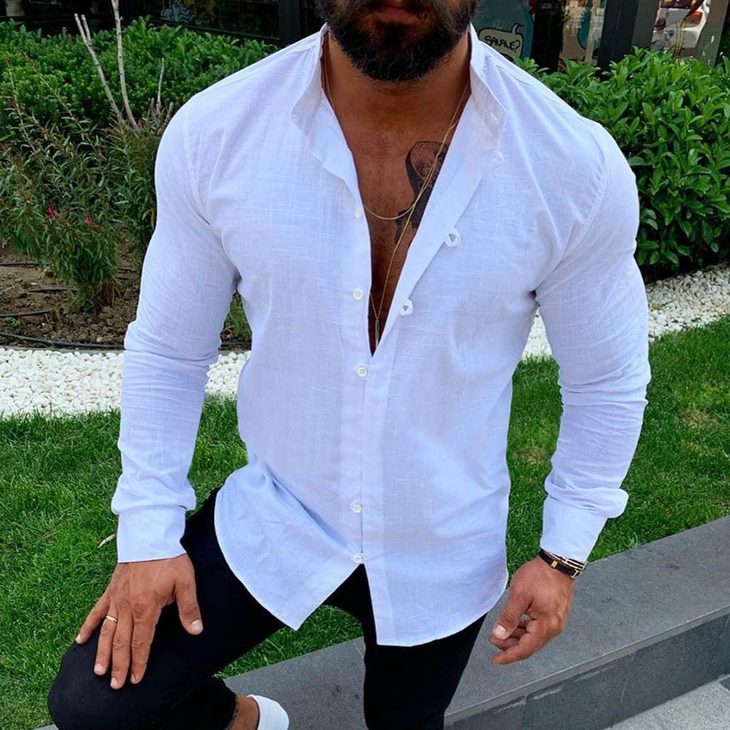 Loïs | Solid Linen Men’s Shirt