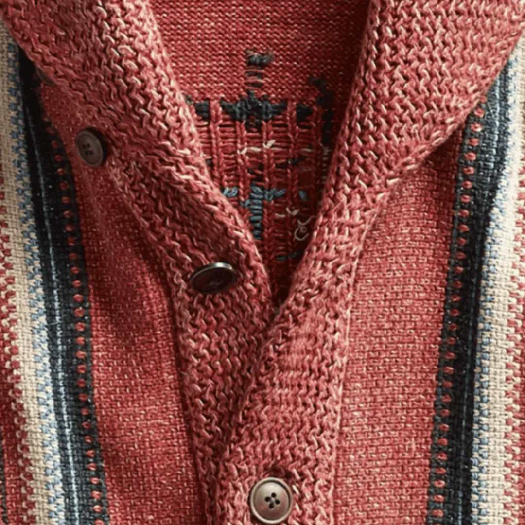 Frontier Weave Men Wool Cardigan