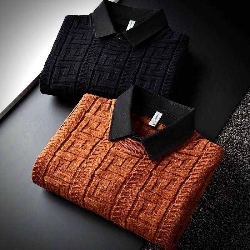 Salvador Conti Polo Sweater – Men’s Classic Knitwear