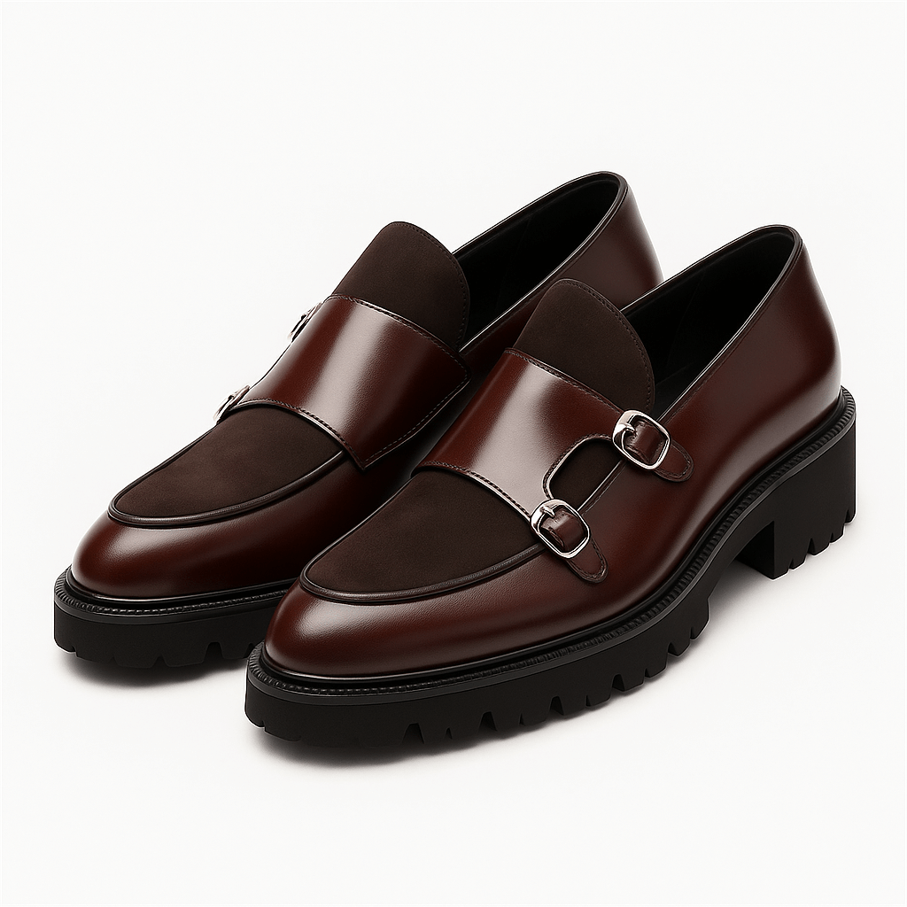 Giviny | Valemont Monk Strap Casual Leather Loafers - Solorfit