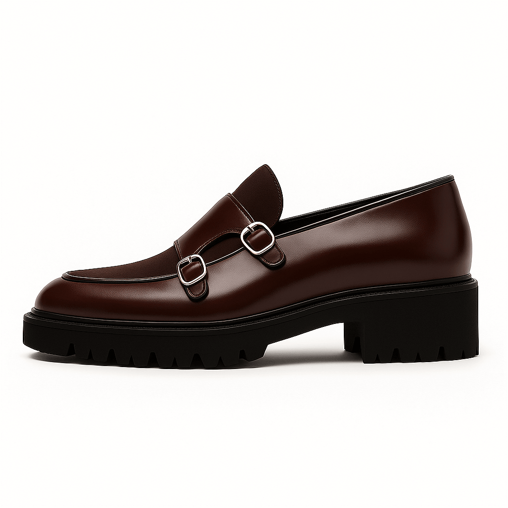 Giviny | Valemont Monk Strap Casual Leather Loafers - Solorfit