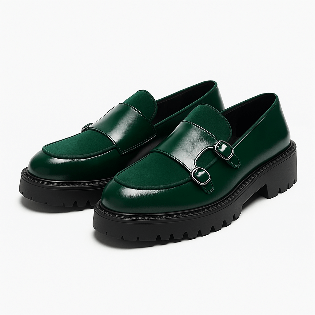 Giviny | Valemont Monk Strap Casual Leather Loafers - Solorfit