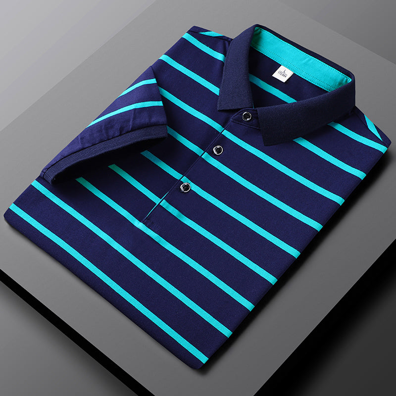 Niek | Men's Striped Polo Shirt – Casual & Classic Short Sleeve Top