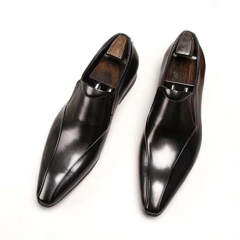 Pacino Italian Men Leather Dress Shoes Support Sole