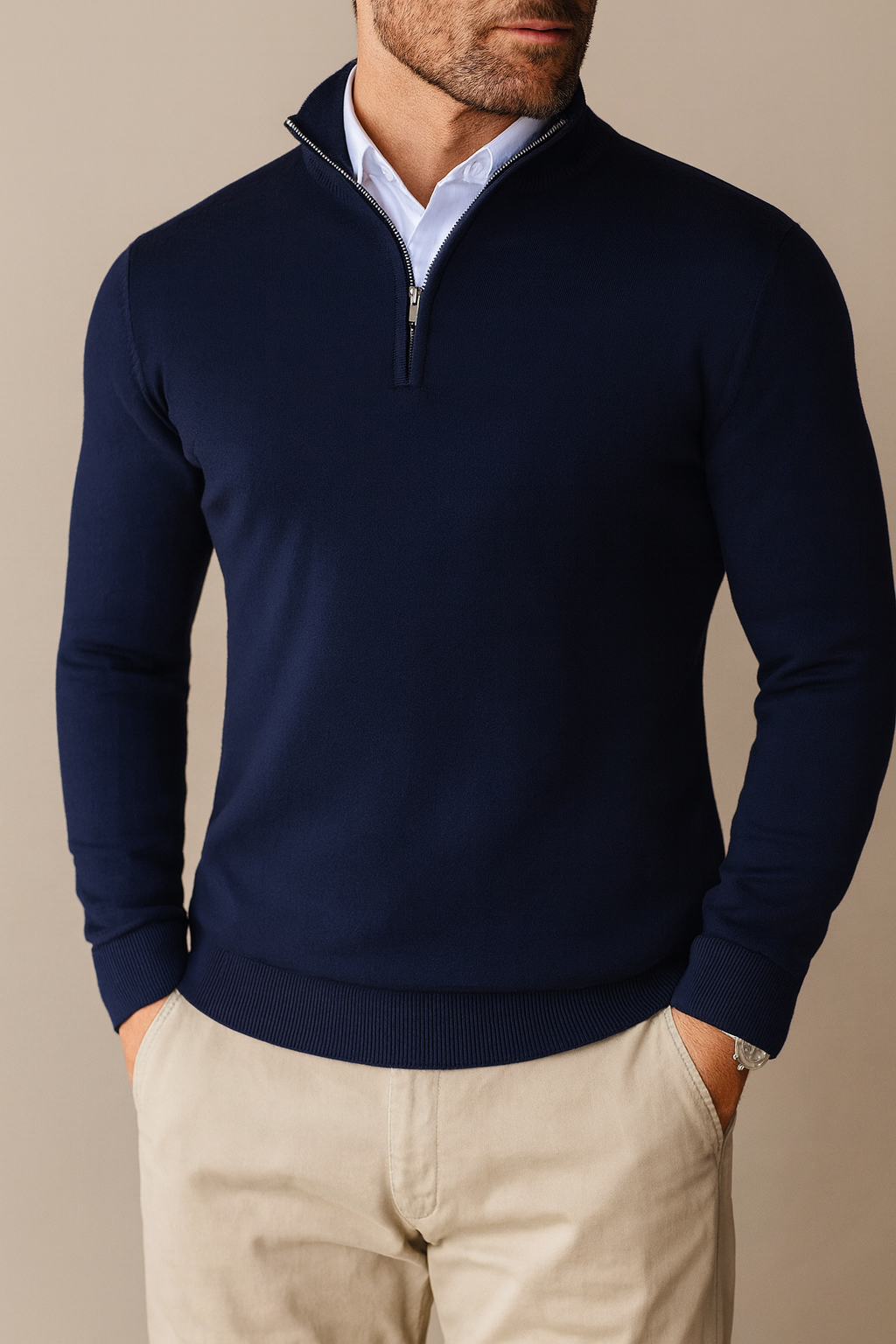 Ewan – Men’s Quarter Zip Up Sweater