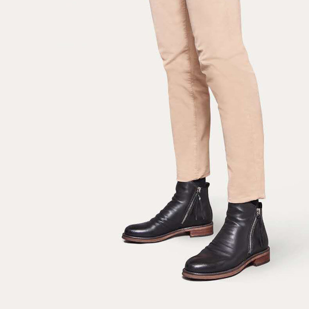 Men’s Leather Boots with Zipper – Modern Design Ankle Boots for Everyday and Formal Wear