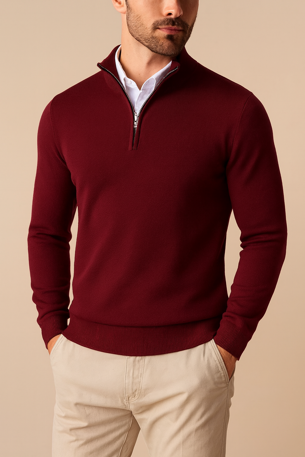 Ewan – Men’s Quarter Zip Up Sweater