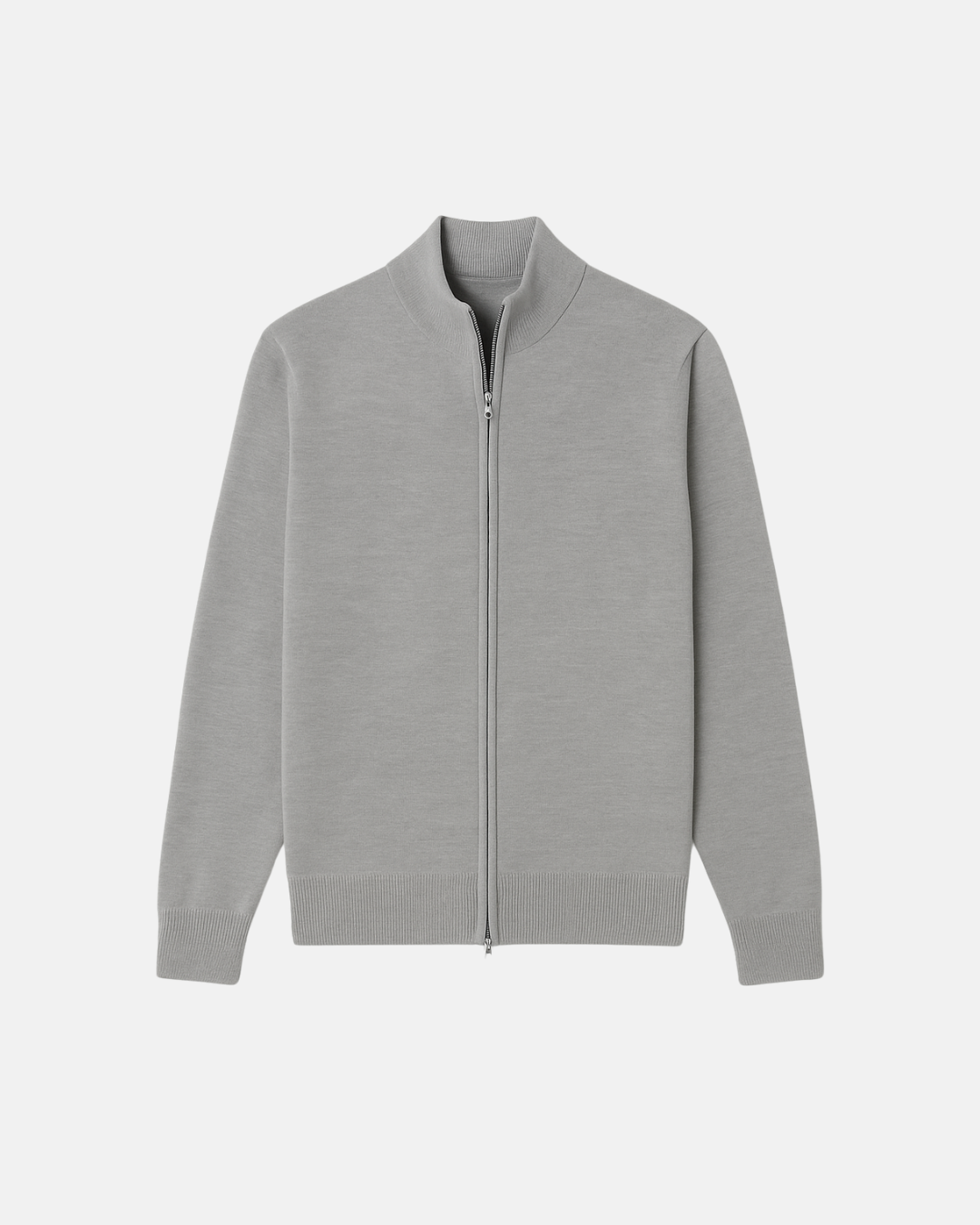 Men’s Zip-Up Vest with Collar – Sleeveless Jacket with Ribbed Hem and Casual Style