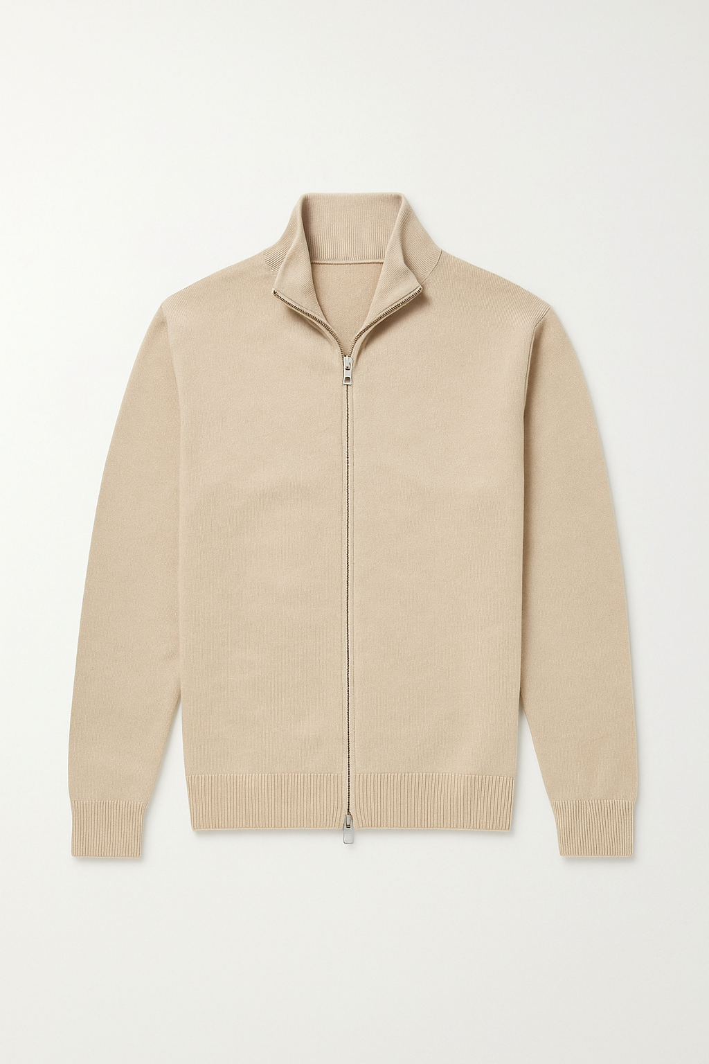 Men’s Zip-Up Vest with Collar – Sleeveless Jacket with Ribbed Hem and Casual Style