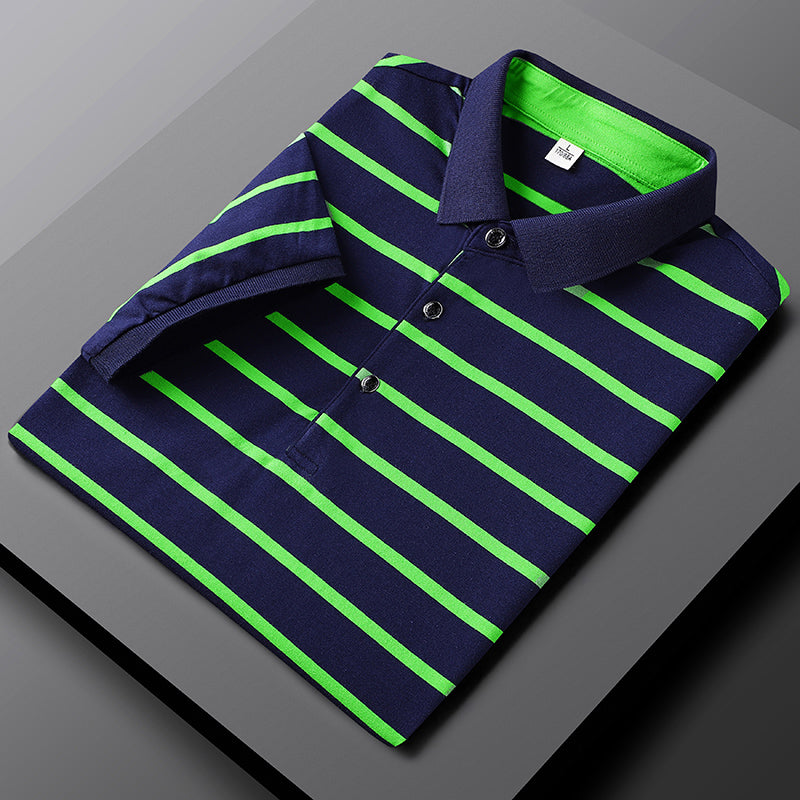 Niek | Men's Striped Polo Shirt – Casual & Classic Short Sleeve Top