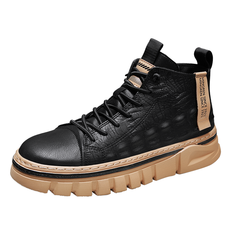 Dango Leather Sneakers – Men’s Casual Low-Top Shoes with Modern Design