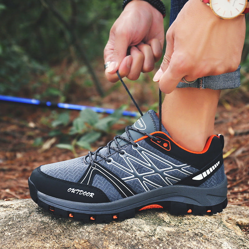 Men’s Low Top Waterproof Hiking Shoes – Durable Outdoor Safety Trekking Footwear