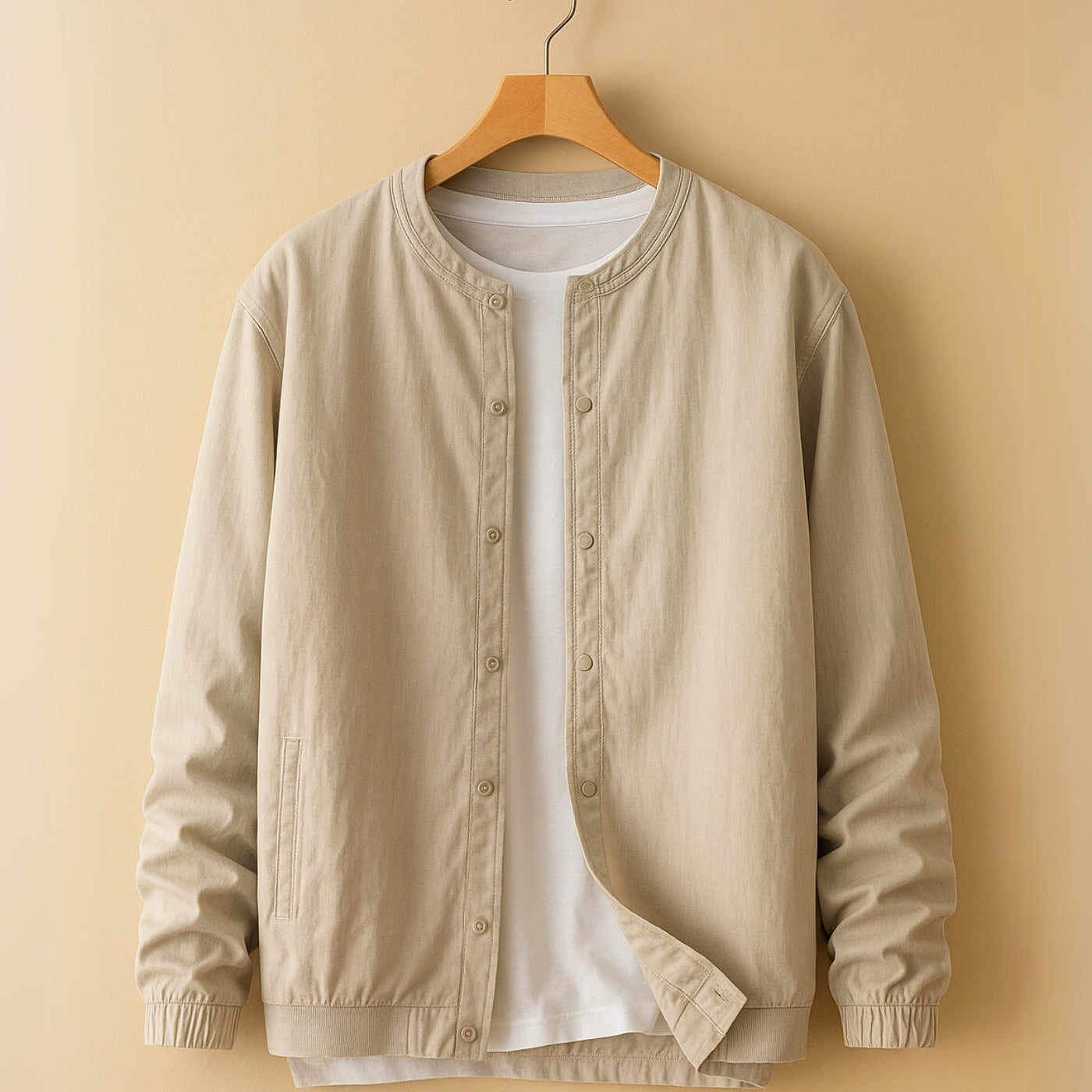 Men’s Khaki Tropez Linen Jacket – Lightweight, Breathable, and Stylish Outerwear for Every Occasion - Solorfit