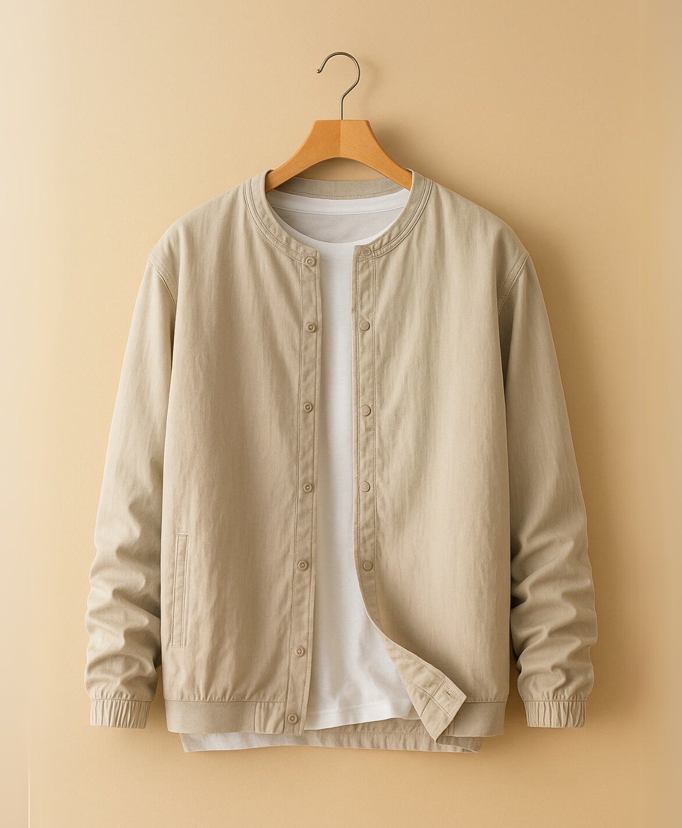 Men’s Khaki Tropez Linen Jacket – Lightweight, Breathable, and Stylish Outerwear for Every Occasion