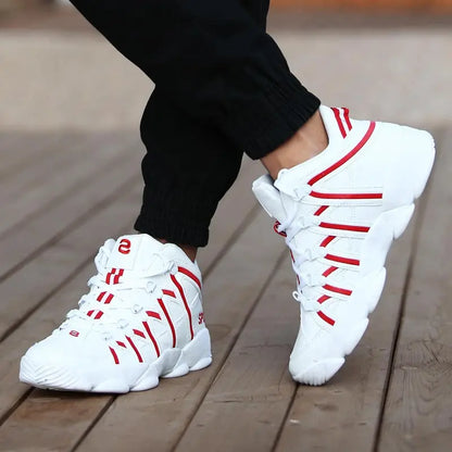 Men's breathable leather running shoes