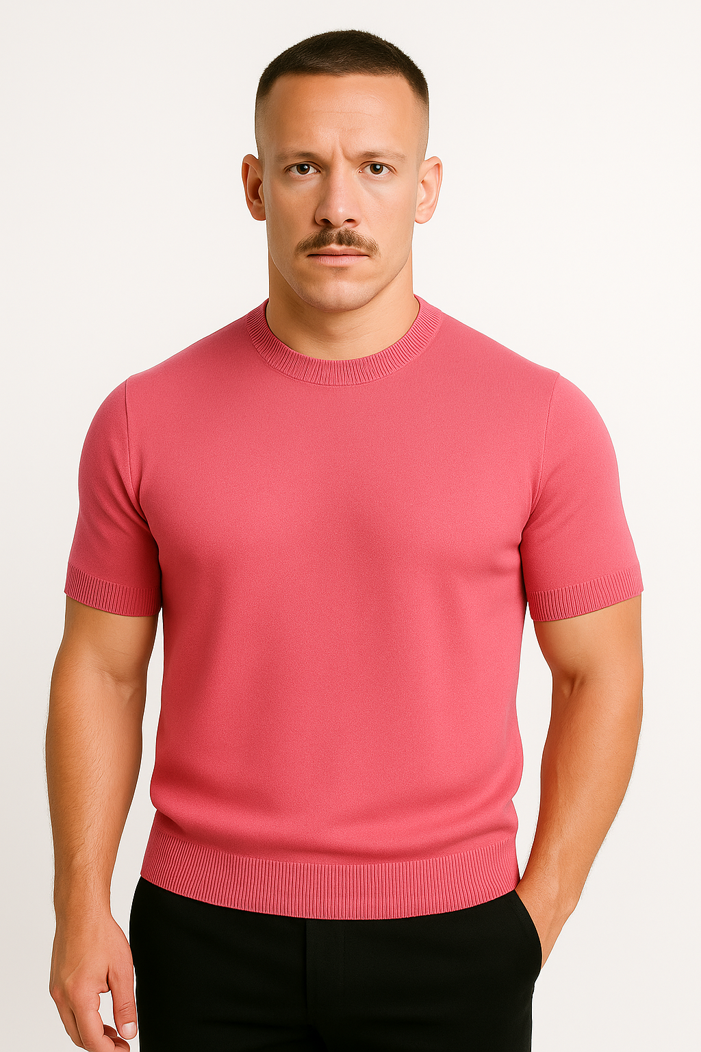 Men’s Cashmere Knit Polo Shirt – Soft Luxury Sweater Top for Smart Casual Wear