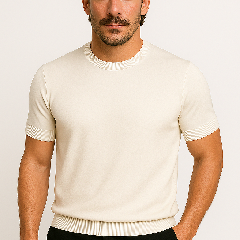 Men’s Cashmere Knit Polo Shirt – Soft Luxury Sweater Top for Smart Casual Wear - Solorfit