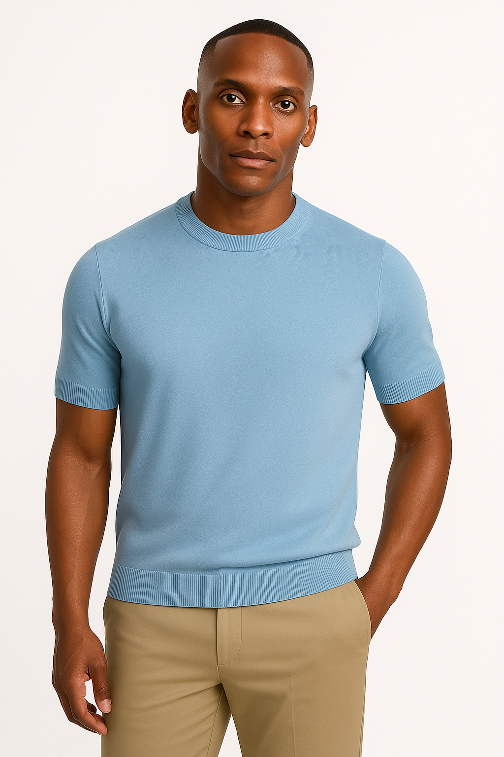 Men’s Cashmere Knit Polo Shirt – Soft Luxury Sweater Top for Smart Casual Wear