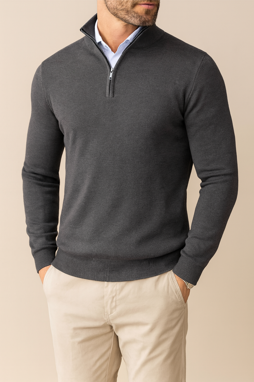 Ewan – Men’s Quarter Zip Up Sweater