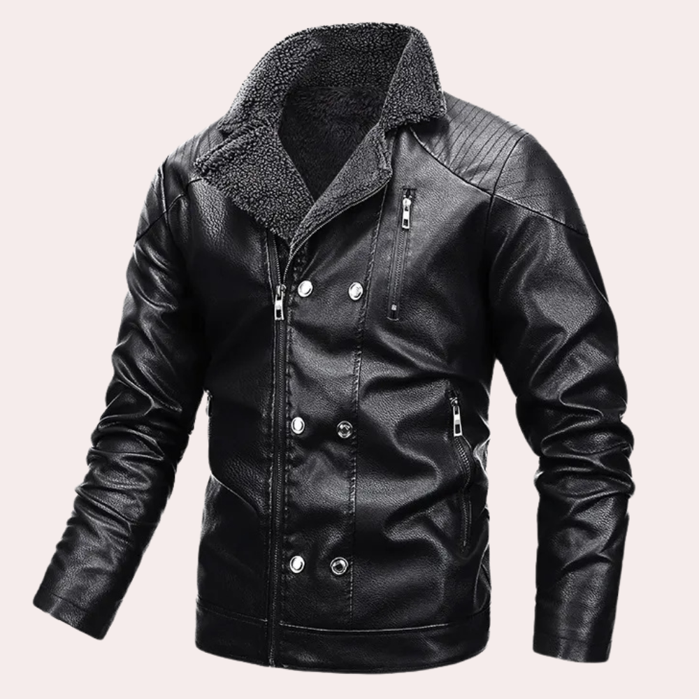 Torcuato Men’s Modern Leather Winter Jacket 2025 – Classic Warm Outerwear