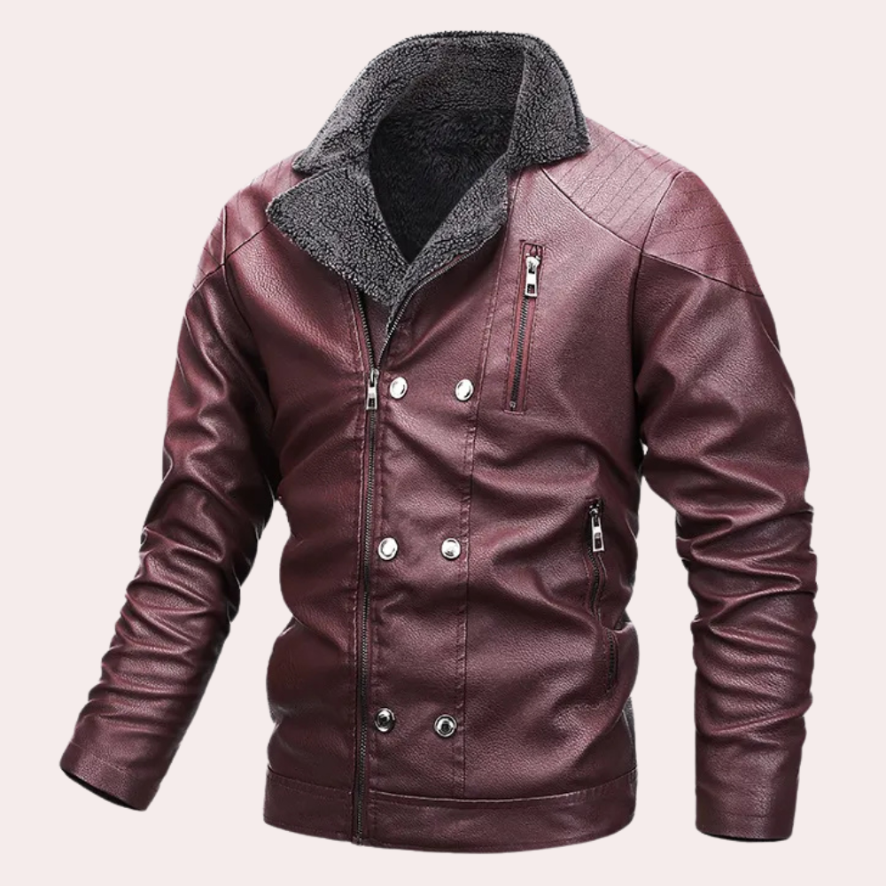 Torcuato Men’s Modern Leather Winter Jacket 2025 – Classic Warm Outerwear