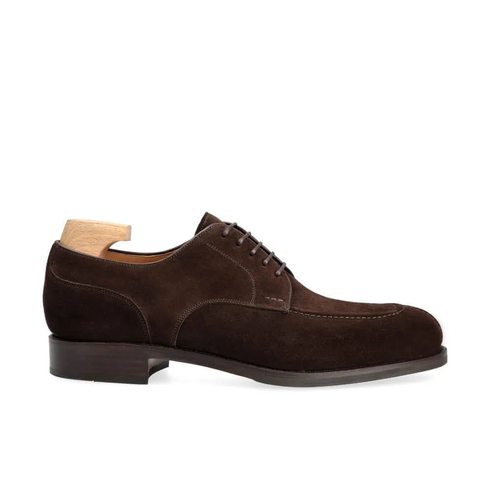 Brown Suede Norwegian Shoes – Men’s Classic Lace-Up Dress Shoes with Durable Sole