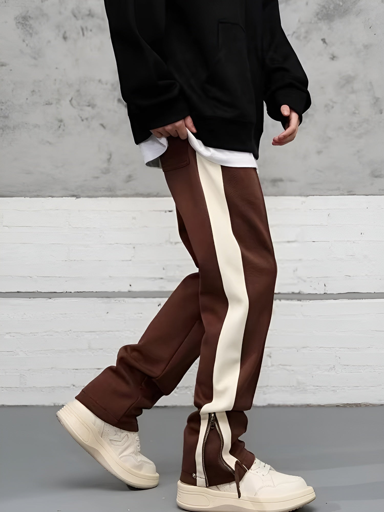 Palma De Mara - Cotton Blend Sweat Pants Wide Leg