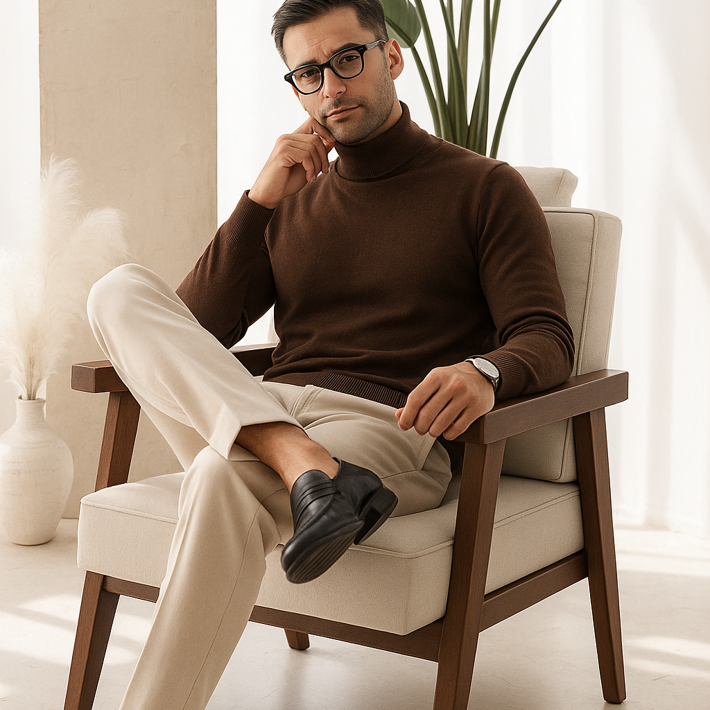 Noah – Luxury Men Winter Wool Blend Turtleneck Sweater