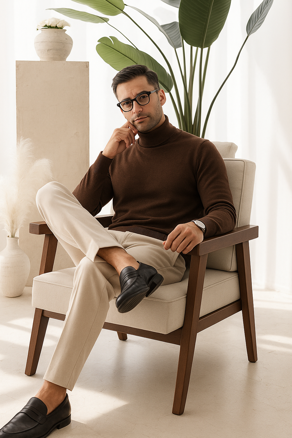 Noah – Luxury Men Winter Wool Blend Turtleneck Sweater