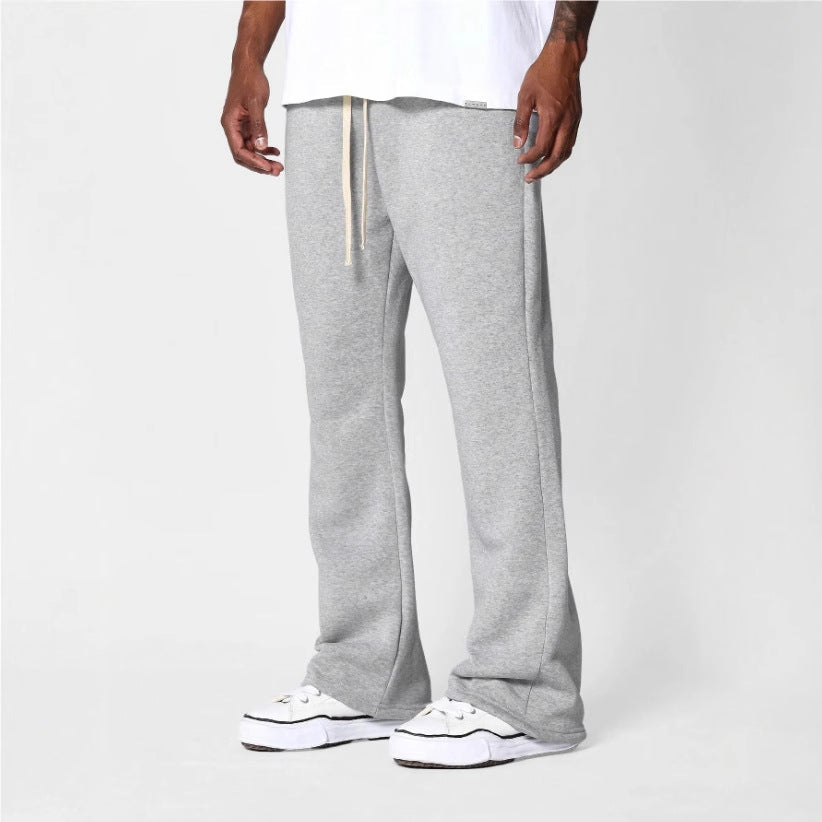 Men’s Sweatpants – Cotton Fleece – Flared Fit – Relaxed Cut – Drawstring Waist
