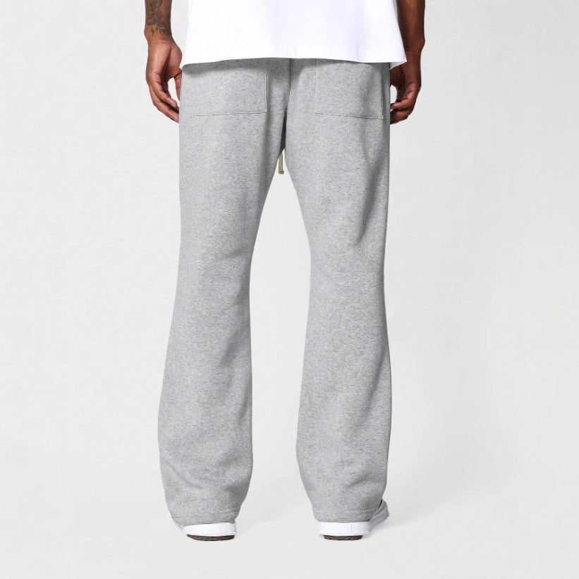 Men’s Sweatpants – Cotton Fleece – Flared Fit – Relaxed Cut – Drawstring Waist